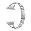 Adecuado para Apple Watch Correa de Acero Inoxidable de Tres Eslabones Correa de Metal Sólido Correa para Mujer Pulsera Decorativa