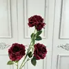 Flores artificiales de rosa pequeña de alta calidad con 4 cabezas para decoración de bodas, arreglo de escena de fiesta de cumpleaños, exhibición floral y decoración de ventanas