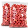 Bolo Seco de Morango Liofilizado Decoração Fruta Seca Flor de Neve Crocante Assado Comercial 500g Morango Inteiro Crocante Lanches para Grávidas