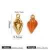 Colgante de Concha Gotas de Aceite de Acero Inoxidable Colgante para Pulsera DIY Colgante Serie Oceánica Colgante de Concha Colgante para Llave