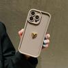 Funda para teléfono móvil Apple 13Promax aplicable transfronteriza 16E/15/17 Estéreo Corazón Dorado Iphone14 Exportación