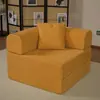 Caixa de sofá compactada a vácuo, veludo cotelê, para salas pequenas, sofá-cama preguiçoso fácil de dobrar, algodão