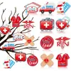 Accesorios de Halloween Transfronterizos Set de Uniforme de Enfermera Diadema Jeringa Estetoscopio Bolígrafo de Enfermera Calentadores de Piernas Disfraz