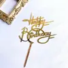 Los fabricantes de tarjetas acrílicas para tartas inglesas suministran directamente decoraciones creativas para tartas de feliz cumpleaños.