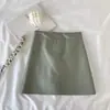 Falda Lápiz de Color Sólido de Cintura Alta para Mujer, Nuevo Estilo Otoño/Invierno 2026, Piel sintética (PU), Petite, Línea A, Casual, Versátil, Falda de Cuero