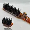 Bonito Peine Pequeño de Cerdas de Cerdo para Mujeres, Apilable, Portátil, para Flequillo, Dientes Finos, Esponjoso, Peine de Viaje de Fábrica