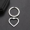 Amazon Comercio Exterior Moda Estilo Simple Regalo de San Valentín para Novia Llavero Colgante de Acero Inoxidable Moda Ol