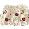 Pijama coreano de dibujos animados de manzana de aspecto elegante y lindo para mujer Primavera y otoño Manga larga y pantalones Traje de dos piezas Ropa para el hogar Venta al por mayor