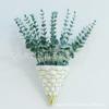 Planta Verde Simulada Eucalipto Individual Flor Artificial de Plástico Decoración para el Hogar Sala de Estar Boda Hoja de Dinero Arreglo Floral Decoración para Boda