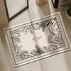 Tapetes de Piso de Lama Diatomácea Estilo Retro de Luxo Leve, Resistentes a Manchas e Fáceis de Cuidar, Absorventes para Porta de Banheiro Doméstico, Tapetes Antiderrapantes de Secagem Rápida