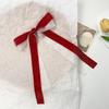 Horquilla con lazo rojo para niña, bonita y combinable con todo, con flequillo lateral y clip para la parte trasera del cabello, accesorios para el cabello de alta calidad.