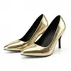 Nuevos zapatos de moda para mujer de punta fina, suela de goma, antideslizantes, tacones altos de color liso, zapatos de talla grande transfronterizos, zapatos de tacón de aguja para mujer