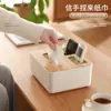 Madera Natural Lujo Ligero Sala de Estar Hogar Caja de Pañuelos de Plástico Escritorio Caja de Pañuelos de Bambú Baño Almacenamiento Caja de Bambú y Madera Logo