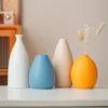 Vaso Cerâmico Pequeno Transfronteiriço Conjunto de Quatro Peças Flor Seca Criativo Hidropônico Queima Simples Vasos Ornamentos Sala de Estar Arranjo de Flores Decoração de Casa