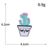 Promoção Quente Cactus Bordado Computador Lantejoulas Bordadas Adesivos de Tecido Sem Costura Desenho Animado Planta Verde Roupas Sapatos Buraco Remendo Adesivos