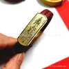 Pulseira de Aço Titânio do General Wen Zhe de 26 Anos, Pulseira de Couro Não Desbota, Pulseira com Fecho Magnético, Escrita de Xizang, Atrai Riqueza
