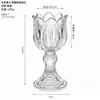 Porta-velas ornamento de cristal alto estilo tulipa minimalista INS francês, decoração criativa para bares, restaurantes e cafés