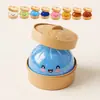 Serie de Juguetes Squishy de Pan con Cara Sonriente de Pectina DOWMOO - Juguete Suave, Lindo, Apretable para Alivio del Estrés con Rebote Lento y Característica Antiadherente