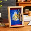 25 Años Nuevo Marco de Fotos Thangka Impreso de Alta Definición Mesa Hecho a Mano Núcleo de Pintura Dorada y Plateada Adornos del Dios de la Riqueza y Bodhisattva
