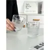 Estilo Ins Simples Padrão Vertical Vidro Copo de Uísque Gelo Café Americano Xícara de Latte Copo de Coquetel Copo para Bebidas Misturadas