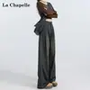 Calça Jeans Wide Leg Feminina Outono e Inverno 2024 Tendência Versátil Nova Cintura Alta Solta Reta Formato Pera Primavera e Outono