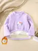 Tops Calientes para Niños con Terciopelo y Acolchado para Niños y Niñas, Sudaderas de Terciopelo de Invierno, Cuello Alto Ropa Base Caliente de Otoño e Invierno para Bebés