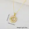 Colar com pingente de cobre europeu e americano micro-incrustado com zircônia 26 letras do alfabeto inglês joia redonda da moda feminina vendas diretas da fábrica