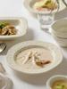 Cuenco y plato domésticos de estilo japonés, traje de cerámica, plato muy hermoso, vajilla de alto aspecto para una persona con estilo.
