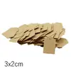 100 Piezas 3x2cm Hecho a Mano Retro Etiquetitas para Hornear Material para Joyería DIY Etiqueta en Blanco Marcapáginas Regalo