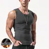 Colete Quente Sem Costura Masculino Forrado com Lã Extra Grosso Justo Roupa Íntima Térmica Sem Mangas Regata Colete Outono Inverno