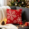 Funda de Almohada Decorativa para Festival Navideño Estampado de Lino Funda para Cojín de Hogar Sala de Estar Dormitorio Ventana Saliente