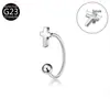 Pendientes de Joyería de Aleación de Titanio Modelo Nuevo Transfronterizo G23 Tipo C F136 Estrella de Cinco Puntas Luna Corazón Serpiente Pequeña Aro para Labio