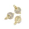 Hebilla de Lazo de Circonita Rellena de Oro de 18K con Perla Hebilla en Forma de Flor Accesorios de Joyería DIY Conexión de Cadena para Suéter Hebilla de Acabado Cabeza