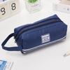 Bolsa de papelería de gran capacidad con logotipo impreso, sencilla, para regalo de estudiantes de primaria y secundaria, bolsa para lápices, venta al por mayor