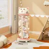 Contenedor de almacenamiento para muñecas para uso doméstico, vitrina transparente de gran capacidad para almacenar muñecas y juguetes, herramienta mágica de almacenamiento para juguetes de peluche