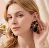 Pendientes Grandes de Flor Irregular con Diseño Metálico de Colores Creativos Transfronterizos Dopamina para Mujer Pendientes de Estilo Festivo para Mujer