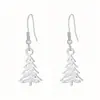 Set de aretes de acero inoxidable navideños transfronterizos, estilo europeo y americano versátil, electrochapado y pulido, aretes para regalo de temporada al por mayor