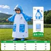 Impermeable infantil con compartimento para mochila, diseñado para preescolar, con ala grande, impermeable y con lindas ilustraciones; ponchos de lluvia para bebé al por mayor