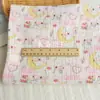 Tecido de crepom de algodão de dupla camada, estilo coreano infantil, ins, desenho animado, para pijamas, cobertores e babadores