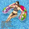 Toldo inflable reclinable de PVC para agua, venta al por mayor, con flotador y portavasos, disponible en stock.