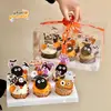 Decoração de Cupcake Monstrinho Halloween 2025 Plug-In Abóbora Engraçada Fantasma Olhos de Biscoito Contas de Açúcar Vestir