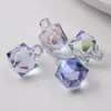 Cuentas de Rombo Facetado Cubo de Agua de 16 mm con Agujero para Colgar para Llavero de Coche Colgante DIY Material para Hacer Joyas Accesorios DIY