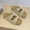 Sandalias Birkenstock de Suela Gruesa de 4.5 cm para Mujer, Sandalias Casuales de Playa Antideslizantes Ajustables con Hebilla de Cinturón para Uso en Exteriores