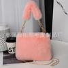 Bolsa de pelúcia feminina nova bolsa fofa mini bolsa coreana fashion bolsa de pelúcia bolsa quadrada