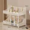 Estante de Almacenamiento de Escritorio Organizador de Cosméticos Estante de Tocador de Baño Tocador Estante de Almacenamiento de Productos para el Cuidado de la Piel Multicapa