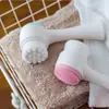 Escova facial de dupla face cabelo macio silicone limpador maquiagem limpeza de cravos limpeza profunda poros faciais sujeira