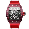 Reloj Popular Transfronterizo de Transmisión en Vivo Marca Binbang para Hombre de Silicona Forma de Barril Luminoso Moda Deportiva