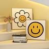 Pintura Decorativa Girassol Sorridente para Sala de Estar, Pintura de Armário de Sapatos para Sala de Jantar, Pintura Pendurada para Cabeceira de Quarto, Pintura de Entrada Estilo Nórdico para Múltiplas Cenas