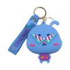 Monedero de Silicona de Dibujos Animados Más Vendido Aguas Abajo Llavero Lindo de Conejo Rockero Colgante para Bolso para Niñas