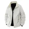 2025 Nuevas Explosiones Chaqueta Retro Americana 3D para Hombre Primavera y Otoño Cuello Impermeable Combinación de Colores Exterior Versátil Flying